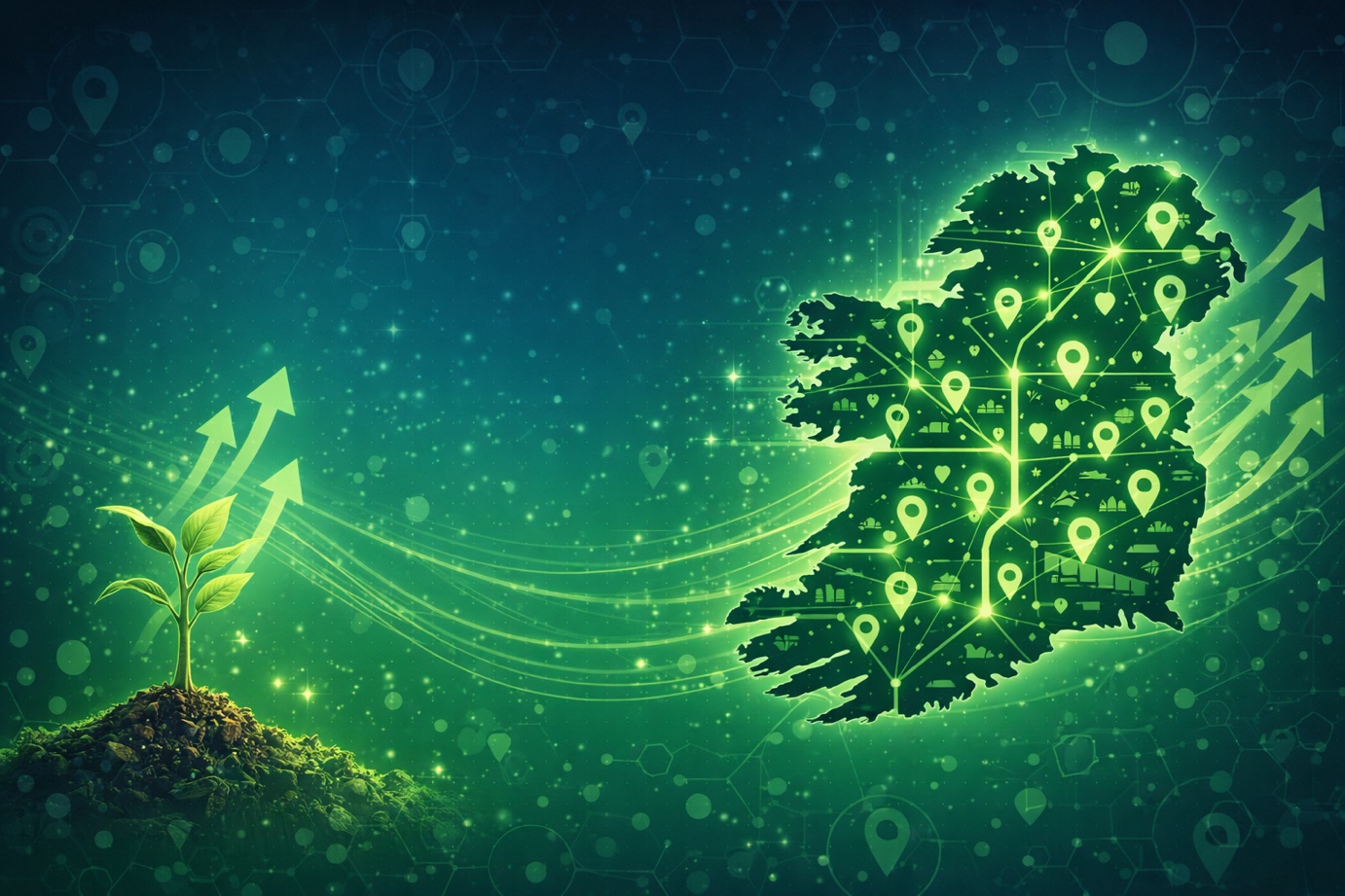 Grow phase - Ireland counties growth visualization representing 32 counties expansion